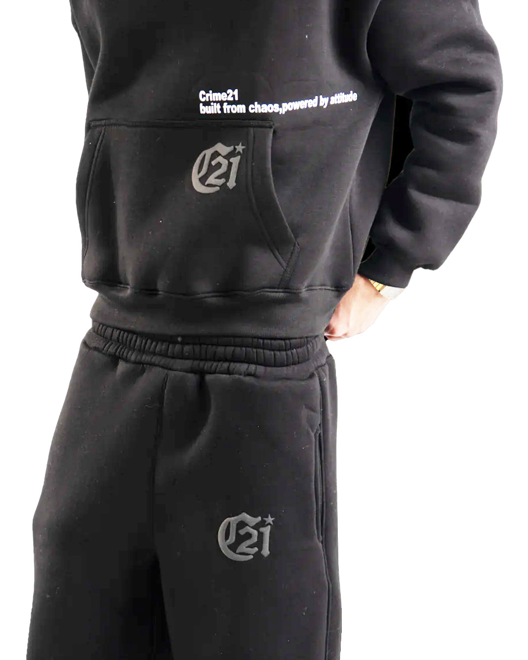 Black Hoodie & Pants Set