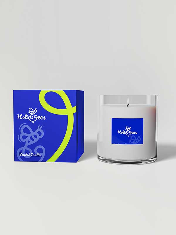 Holibees Home Candle – Warm Amber & Vanilla